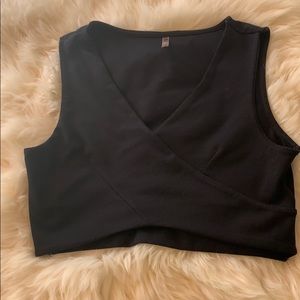 Women’s Black Dressy Crop Top